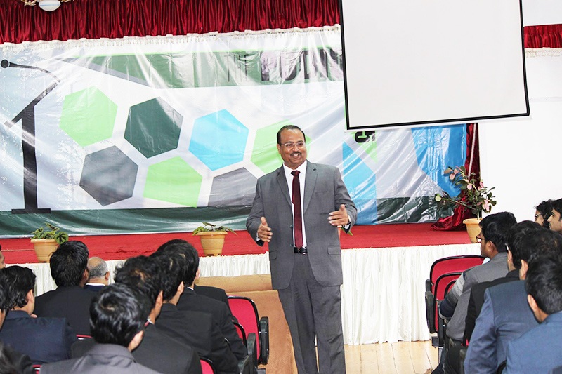 Mr. Tapan Singhel addressing the students of IIM Shillong